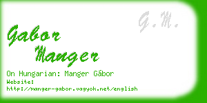 gabor manger business card